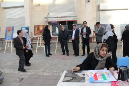 برگزاری نمایشگاه و کارگاه خیابانی نقاشی “وعده صادق” در کرمانشاه   