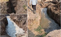 حذف مجرای ورود فاضلاب به رودخانه در کرناچی