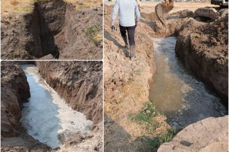 حذف مجرای ورود فاضلاب به رودخانه در کرناچی